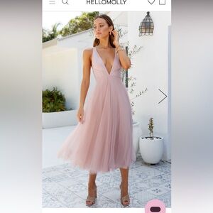 Hello Molly Kiss the Girl Dress - size S - blush pink